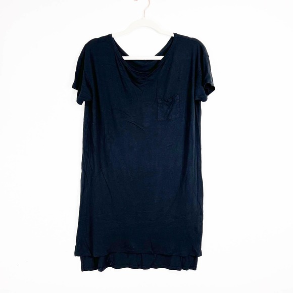 T Alexander Wang Black T-Shirt Dress scoop neck tshirt Size Medium - Picture 9 of 9